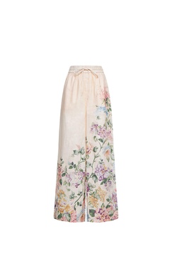 Halliday palazzo pants in linen with floral print