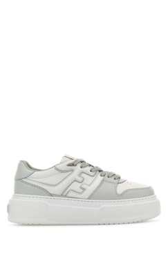 FENDI Chic Color Block Leather Sneakers with Platform Sole