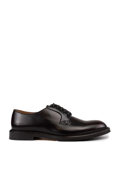 Doucal's Derby Lace-ups In Dark Brown Leather