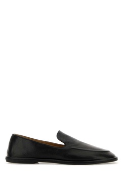 Black Leather Canal Loafers