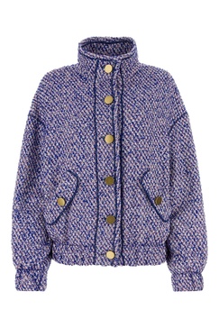 Multicolor cotton blend oversize jacket