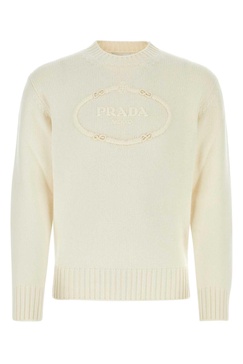 Prada Logo-Embroidered Round-Neck Jumper