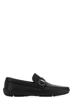 Black Leather Calipso Loafers