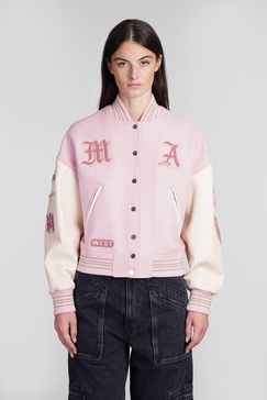 Bomber In Rose-pink Wool