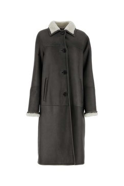 Prada Long-Sleeved Button-Up Long Coat