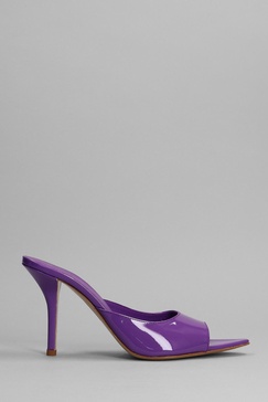 Perni 04 Sandals In Viola Patent Leather