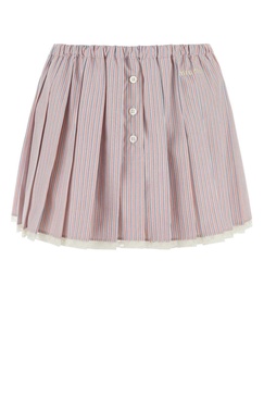 Miu Miu Embroidered Poplin Mini Skirt