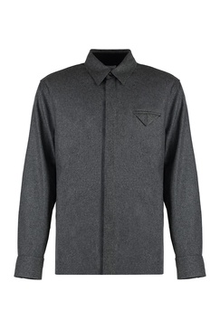 BOTTEGA VENETA Men's Wool Shirt with Pocket