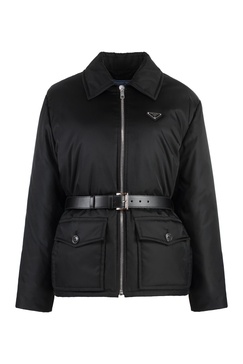 Prada Women Zip Belted Jacket