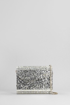 Candy Clutch In Silver Acrylic