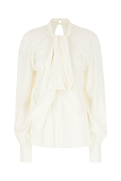 Ivory Acetate Blend Blouse