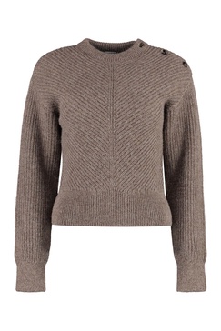 BOTTEGA VENETA Cozy Brown Alpaca Wool Sweater for Women