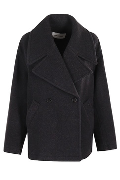 Alpaca Wide Collar Half Coat