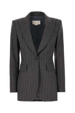 Dark Grey Stretch Wool Blazer