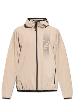 Fendi Gradient FF Detail Zipped Hooded Jacket