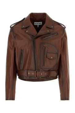 Asymmetric Belted Zip-up Jacket