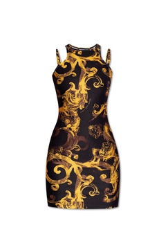 Versace Jeans Couture Watercolour Couture-Printed Sleeveless Midi Dress