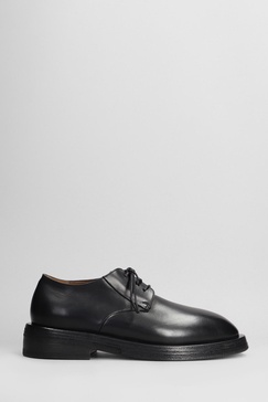 Mentone Lace Up Shoes In Black Leather