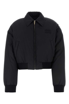 Miu Miu Woman Black Cotton Down Jacket