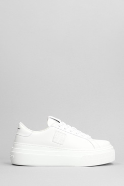 City Platform Sneakers In White Leather