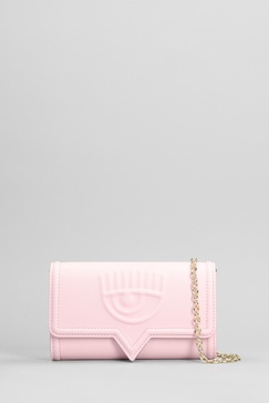 Clutch In Rose-pink Faux Leather