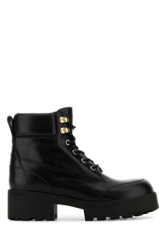 Givenchy Woman Black Leather Trekker Ankle Boots