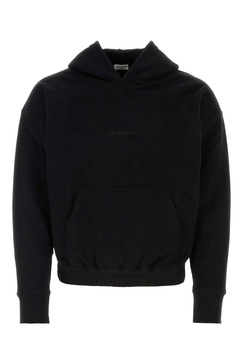 Saint Laurent Man Black Cotton Sweatshirt