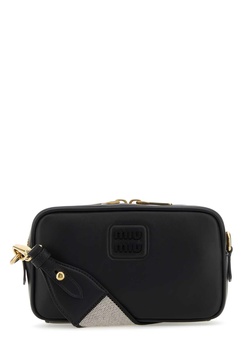 Miu Miu Woman Black Leather Crossbody Bag