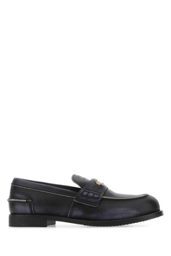 Miu Miu Logo Detailed Slip-On Penny Loafers