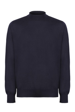 BOTTEGA VENETA Luxurious Men's Navy Cashmere Sweater - FW24