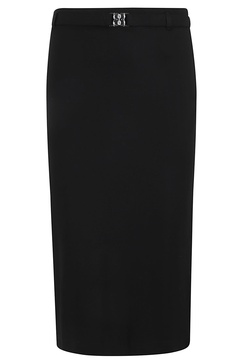 Belted Jersey Skirt