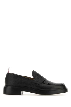 Thom Browne Woman Black Leather Penny Loafers