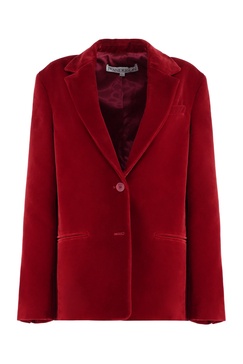 JW ANDERSON Chic Crimson Velvet Blazer