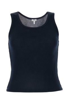 Dark Blue Silk Tank Top