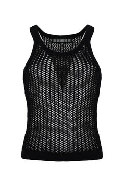 Net Stitch Knitted Tank Top