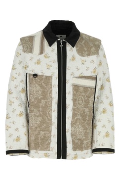 Marine Serre Boutis Floral-Printed Zipped Jacket