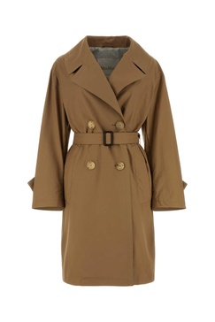 Max Mara The Cube Woman Biscuit Twill Vtrench Trench