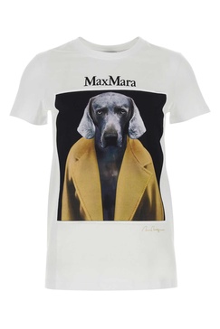 Max Mara Woman White Cotton Cipria T-Shirt