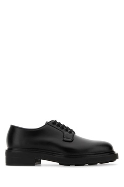 Black Leather Lace-up Shoes