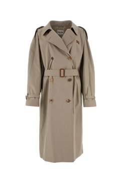 Dove Grey Cotton Blend Oversize Trench Coat