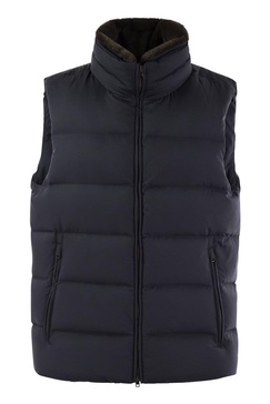 Herno Down Filled Waistcoat With Fur Insert