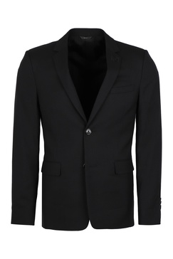 FENDI Men's Single-Breasted Black Jacket for SS24