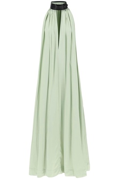 FERRAGAMO Elegant Maxi Dress with Faux Leather Buckle