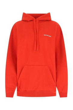 Balenciaga Logo Print Medium Fit Hoodie