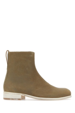 Dove grey suede ankle boots