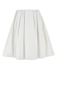 Miu Miu Woman White Poplin Skirt