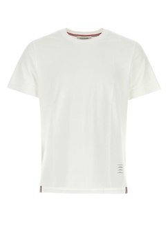 Thom Browne Man Relaxed Fit Ss Tee W/ Side Slit In Mediu