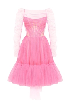 All-In-Pink bustier tulle dress