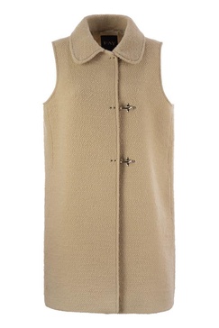 Fay Wool Vest in Beige