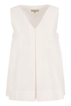 Antonelli Brambles - Wide Sleeveless Top in White